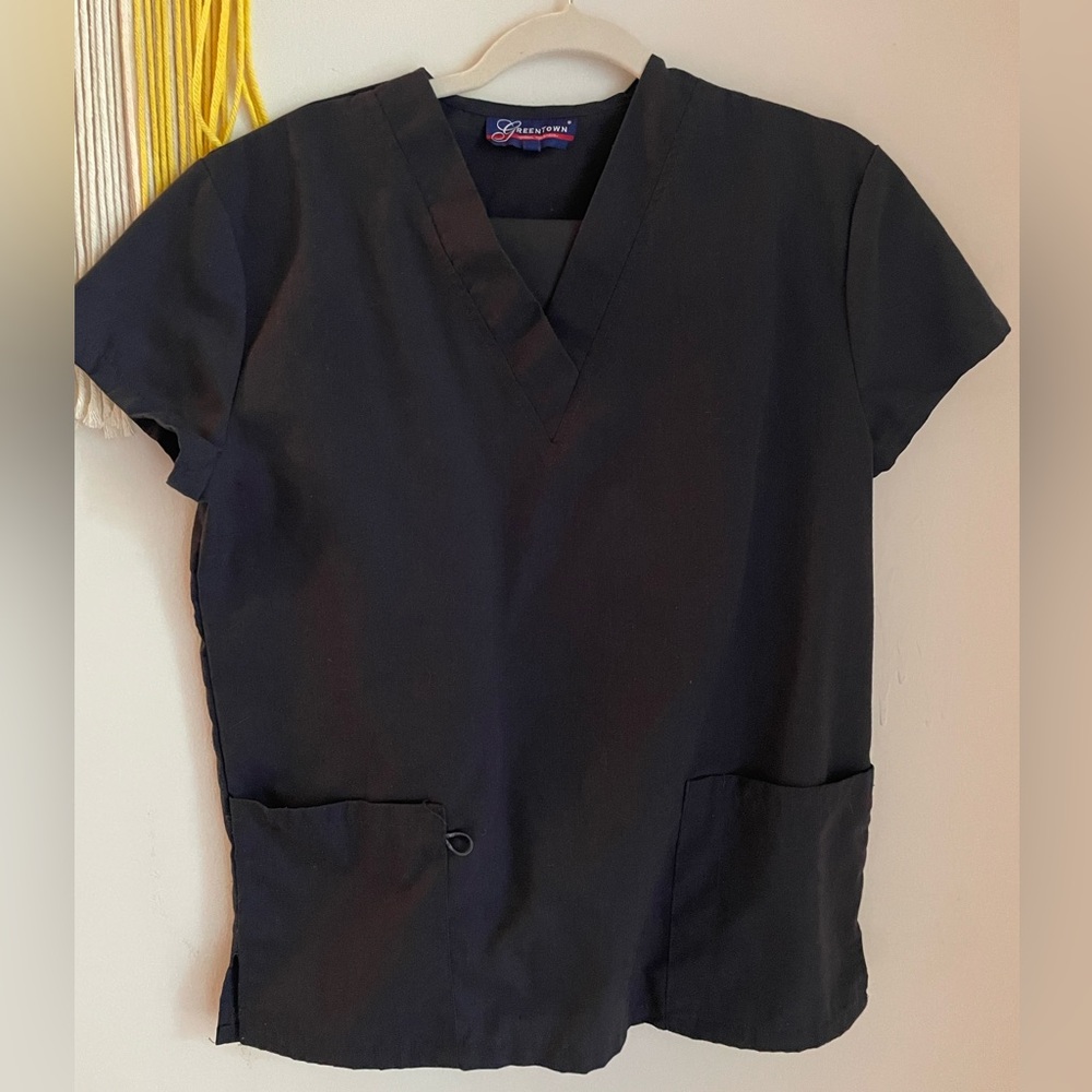 Dark Gray Women's Scrub Set